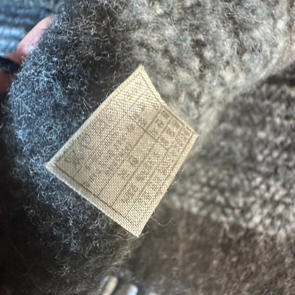 Balenciaga Scarf  Unisex Black Gray Tweed Black BLue Gray Herringbone Chevron - Picture 5 of 11